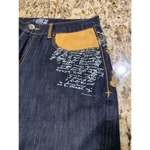 Vintage Y2K Russo Men's Spirit Baggy Fit Grunge Jeans - 38 Waist - Runs Small